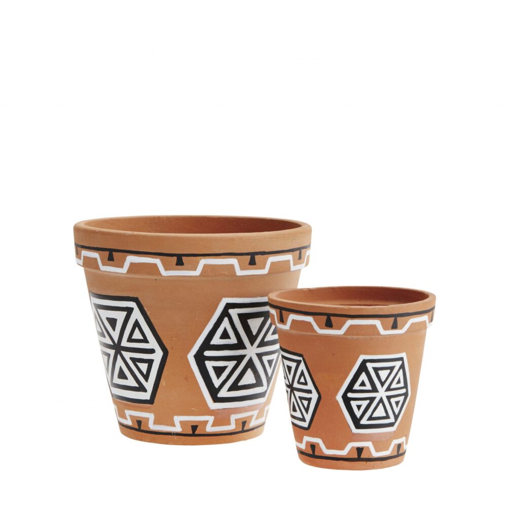 Set de 2 cache-pot en terre cuite