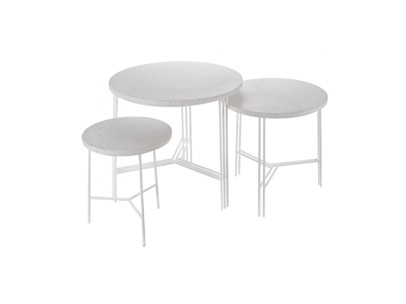 Table d'appoint en Terrazzo - White