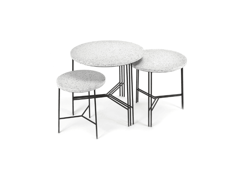 Table d'appoint en Terrazzo - Black