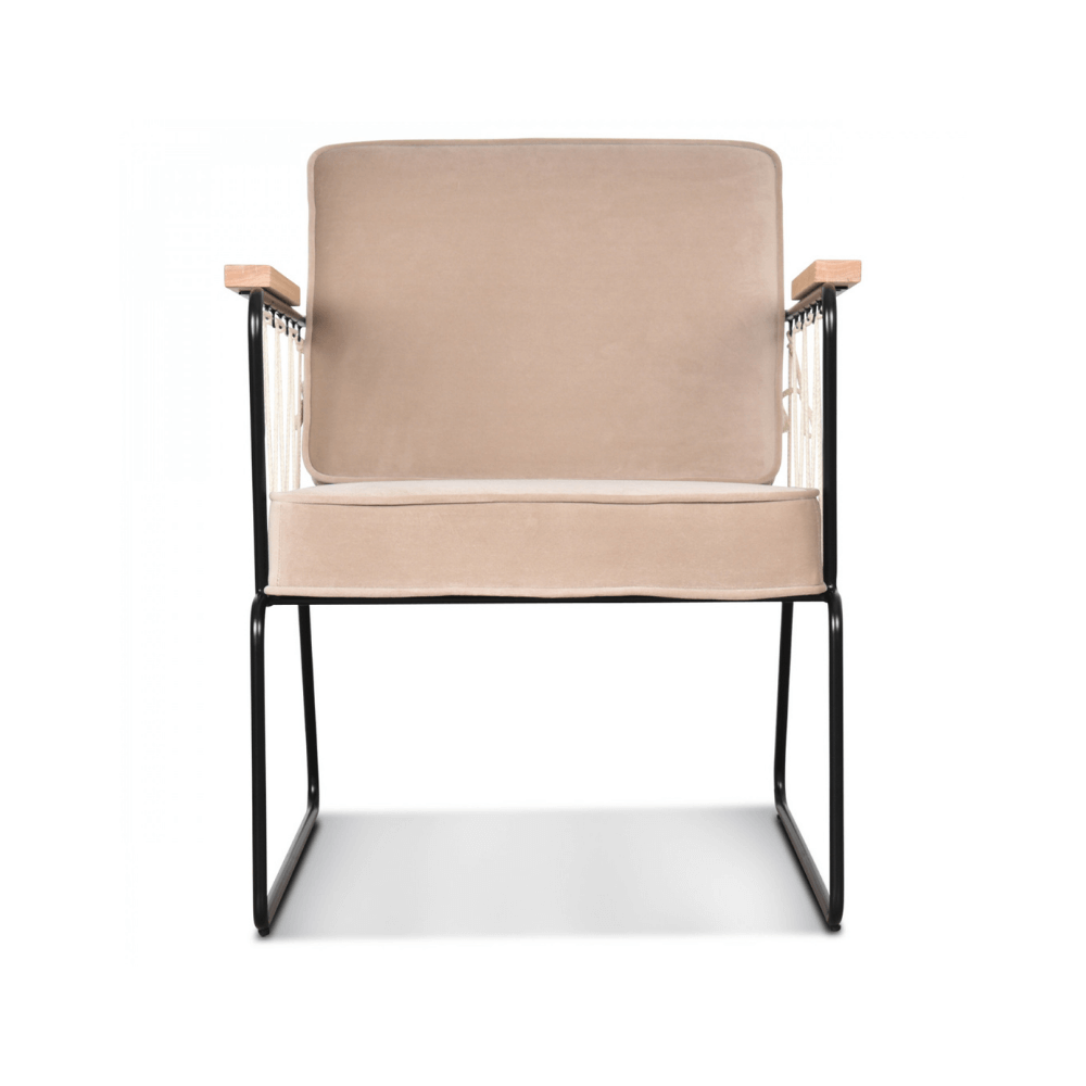 Fauteuil "Cabanette" - Velours naturel