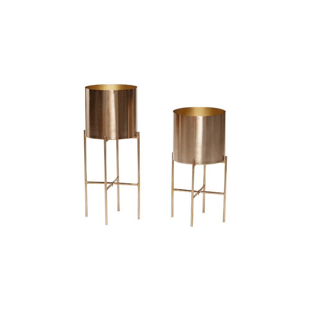 Set de 2 caches-pot "Airy" - Brass