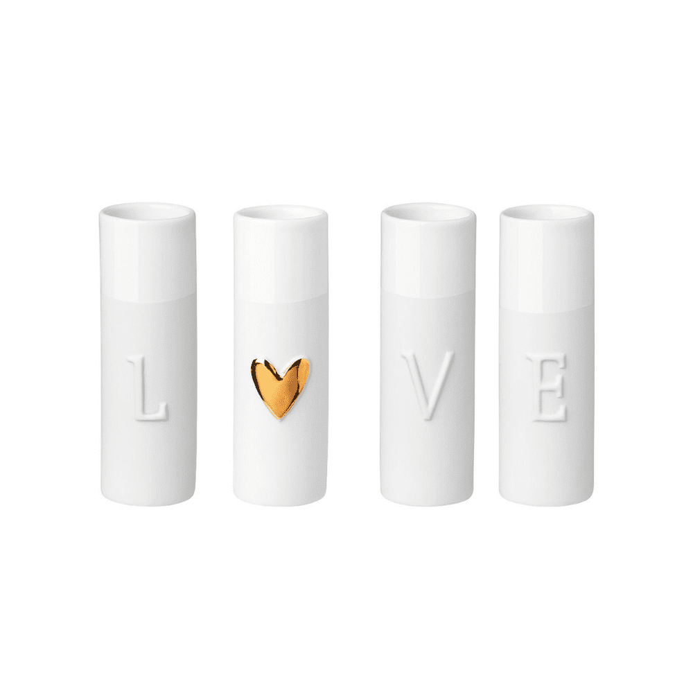 Set de 4 minis vases "Love"