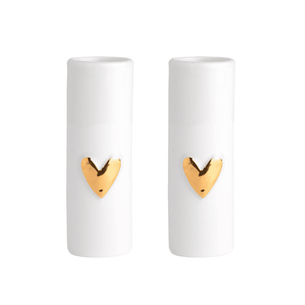 Set de 2 mini vases "Heart" - Doré