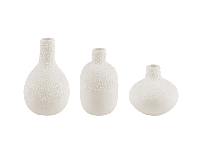 Set de 3 minis vases "White Pearl"