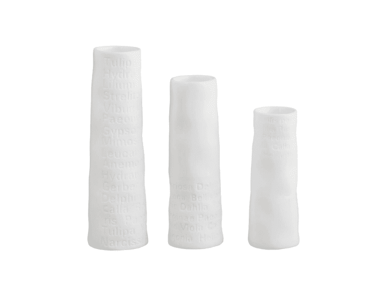 Set de 3 minis vases "Texte"