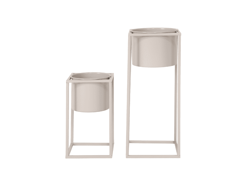 Set de 2 caches- pot "Marla" - Greige