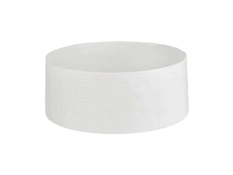 Plat à fruits "Texte" - Large