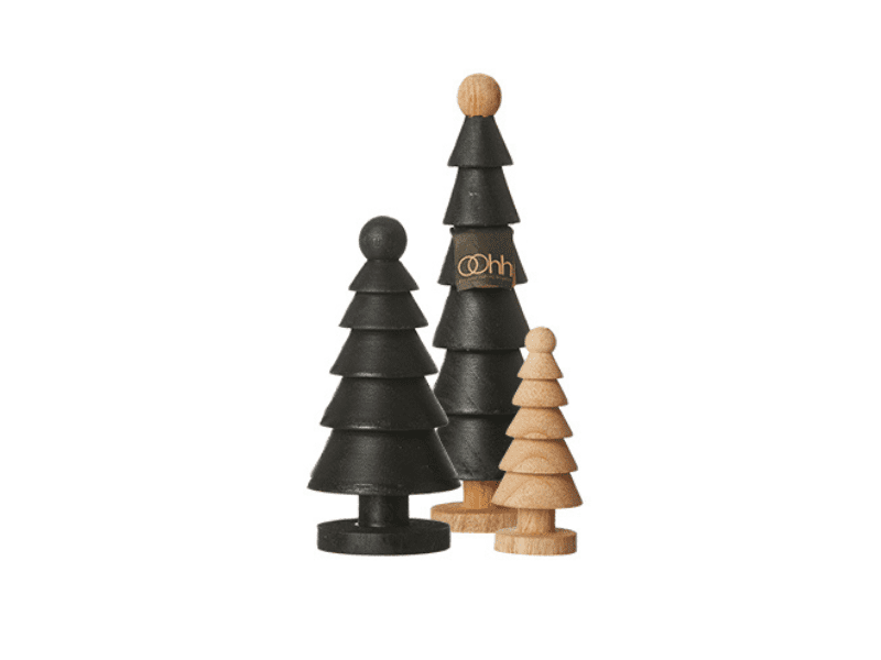 Set de 3 sapins en bois