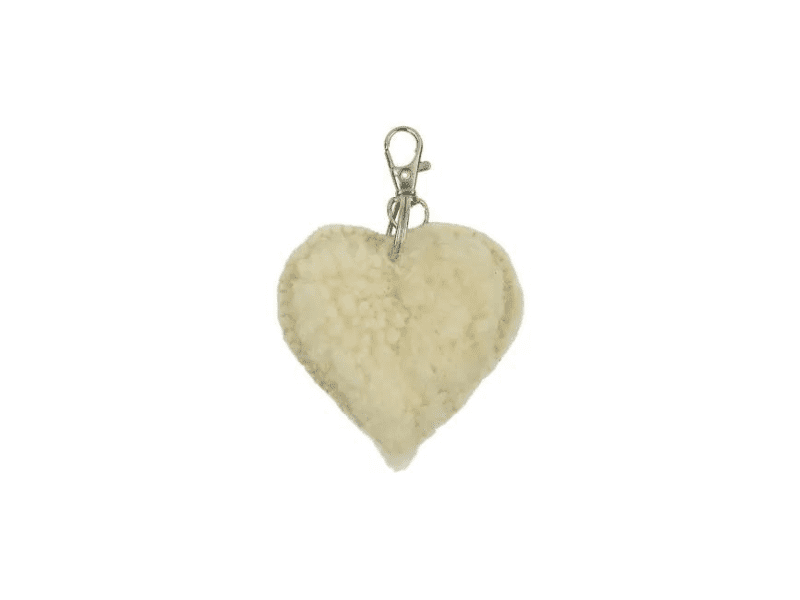 Porte-clés "Coeur" Mouton blanc
