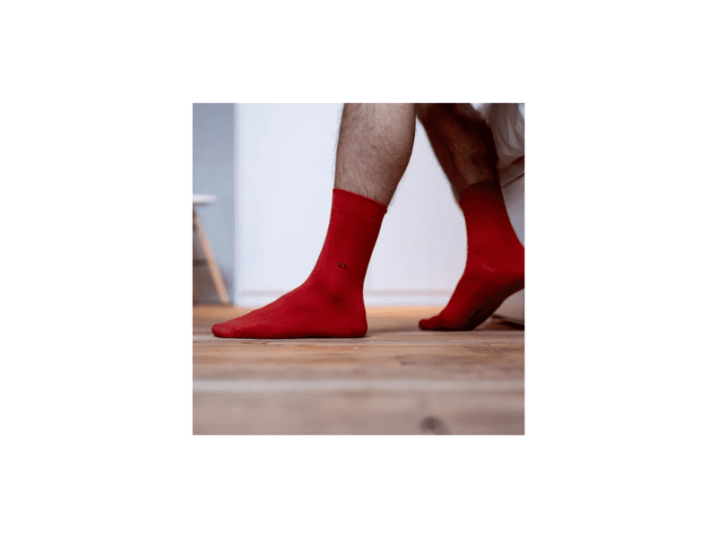 Chaussettes en coton peigné unies