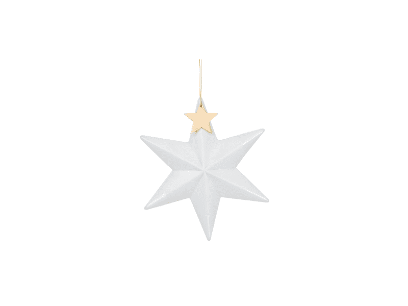 Suspension "White & Gold Stars"