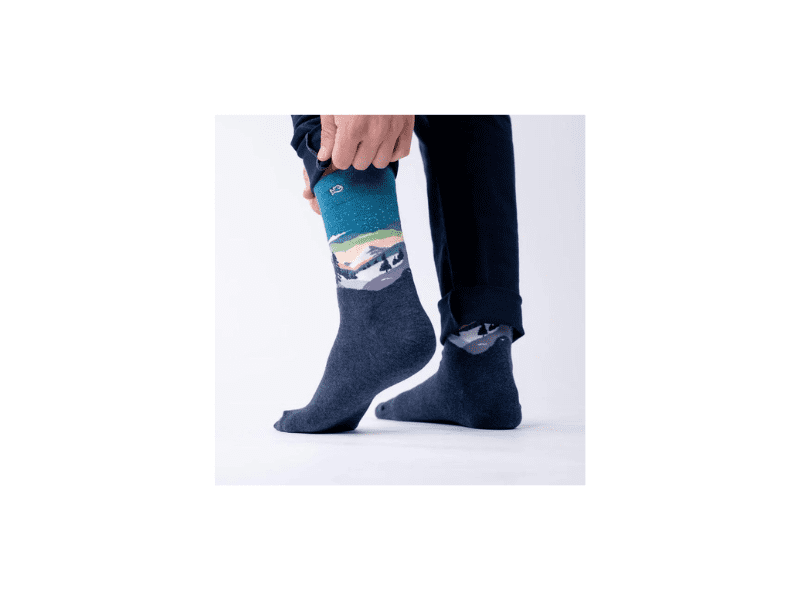 Chaussettes en coton peigné à motifs