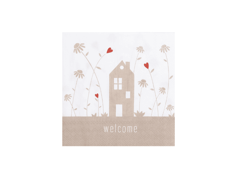 Serviette en papier "Welcome"