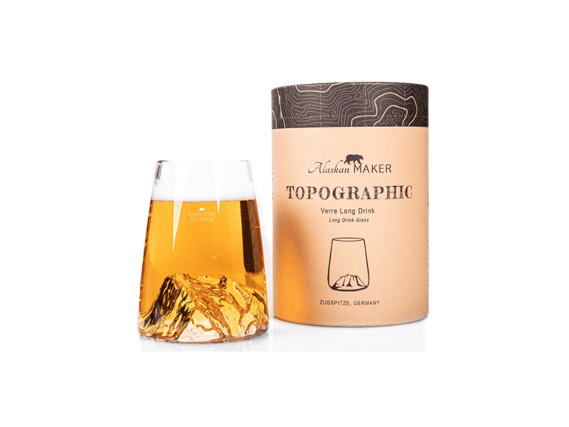 Verre design topographique "Zugspitze"