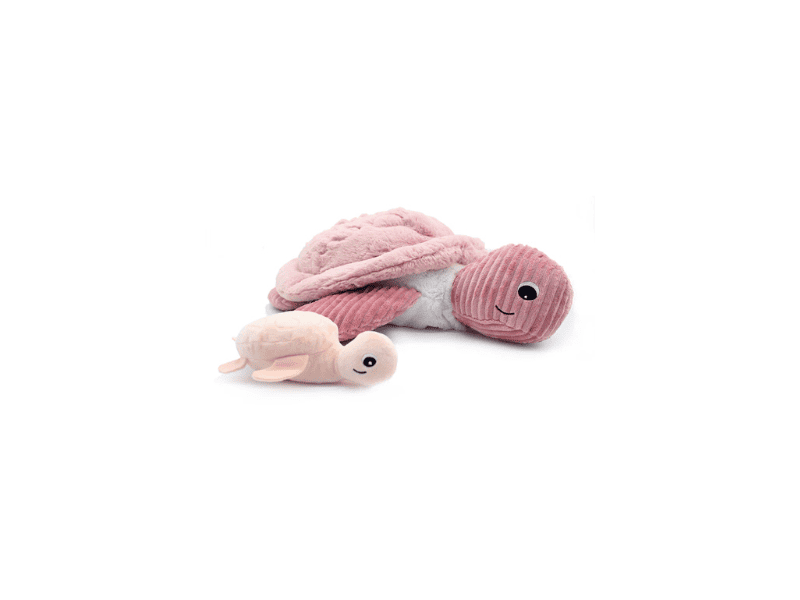 Peluche Tortue "Sauvenou" maman et son bébé - Rose