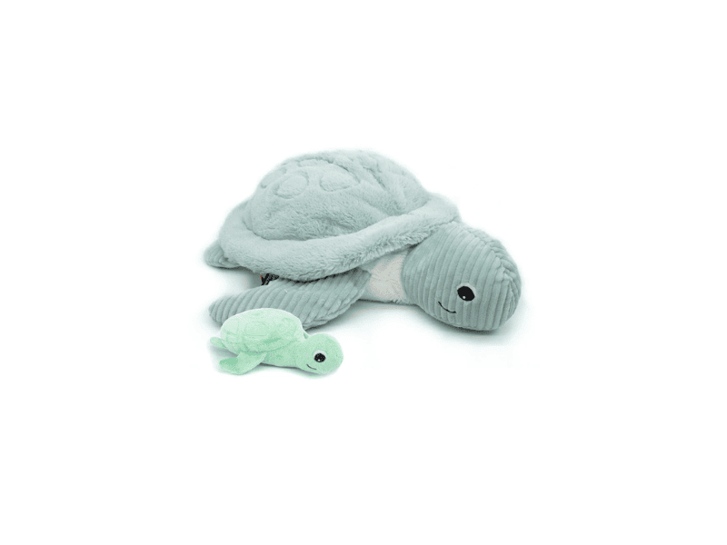 Peluche Tortue "Sauvenou" maman et son bébé - Vert Menthe