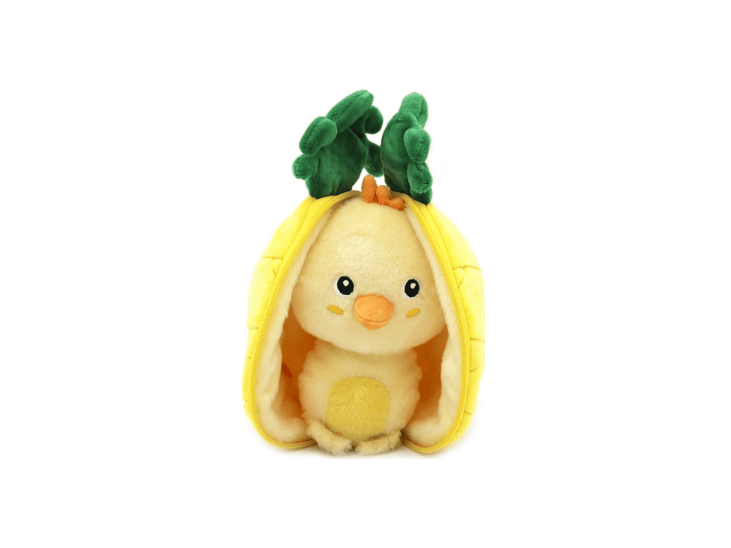 Peluche 2 en 1 réversible "Nugget Le Poussin Ananas"