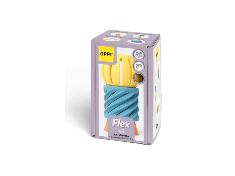 "Flex" Le jouet d’éveil favorisant l’exploration sensorielle, la dentition et la motricité