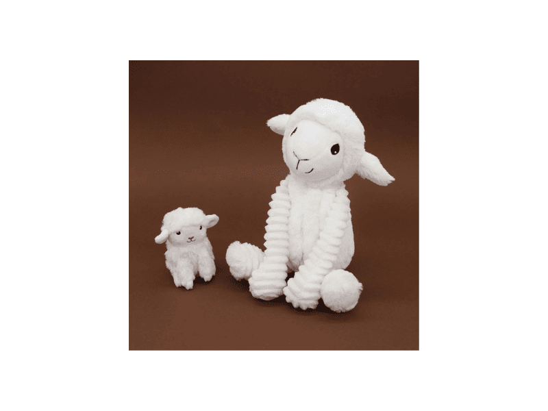 Peluche Mouton "Olou" maman et son bébé - Blanc