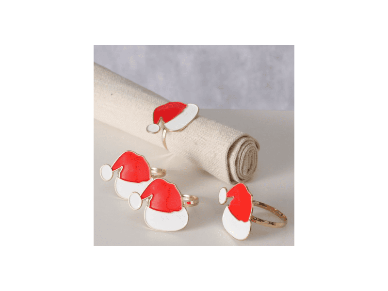 Set de 4 ronds de serviette "Tipsy"