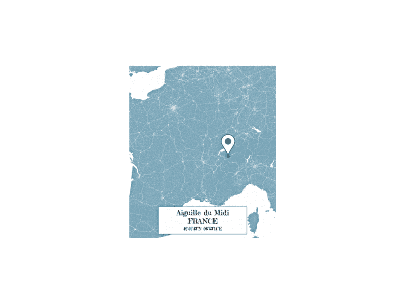 Verre design topographique "Aiguille du Midi" – Image 4