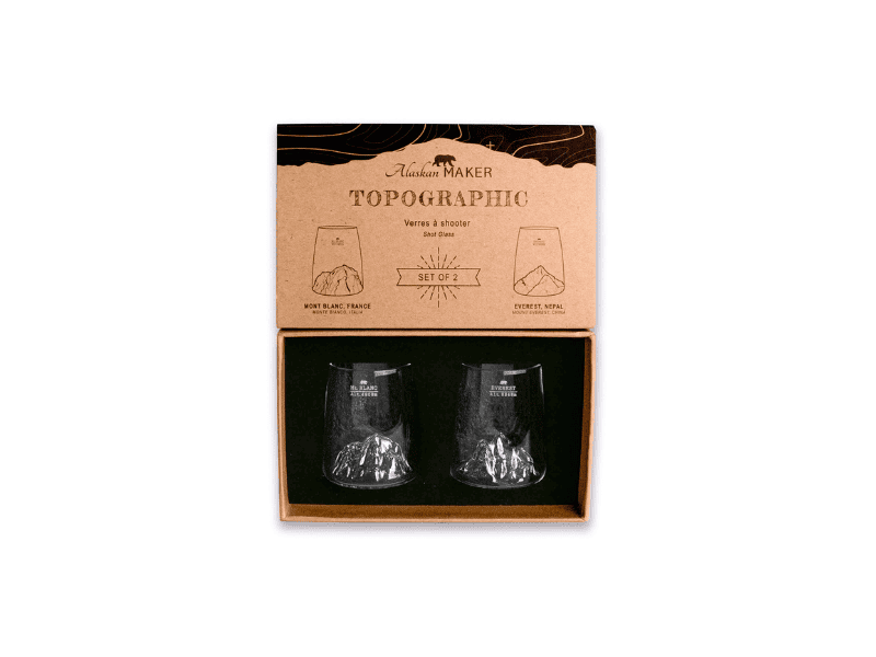 Coffret de 2 shooters "Mont Blanc- Everest"