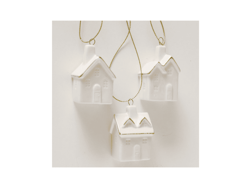Set de 3 ornements à suspendre "House"