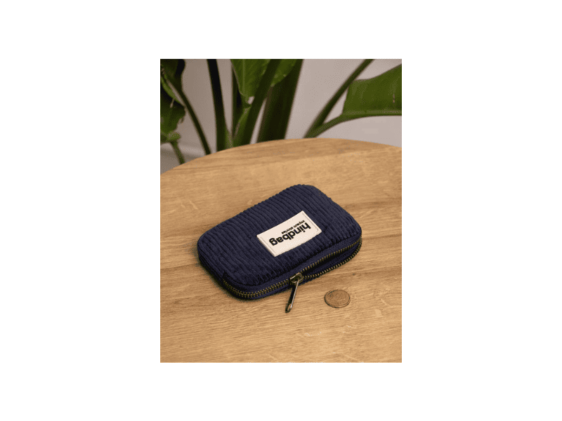 Porte-monnaie "Lili" - Velours Marine