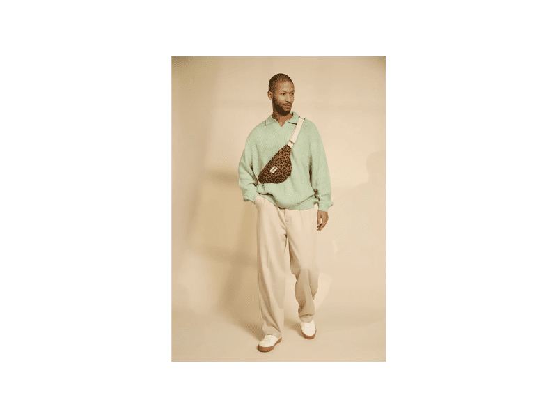 Sac banane "Olivia" - Léopard Cannelle