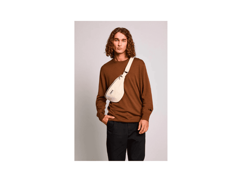 Sac banane "Olivia" - Velours Beige