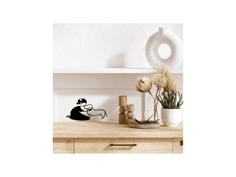 Figurine "Câlin à mon chien"