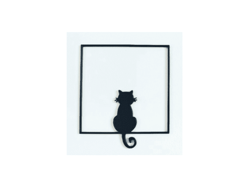 Figurine "Le chat dans le cadre"