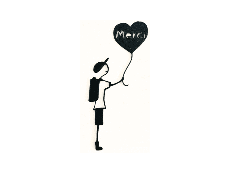 Figurine "Merci" - Garçon
