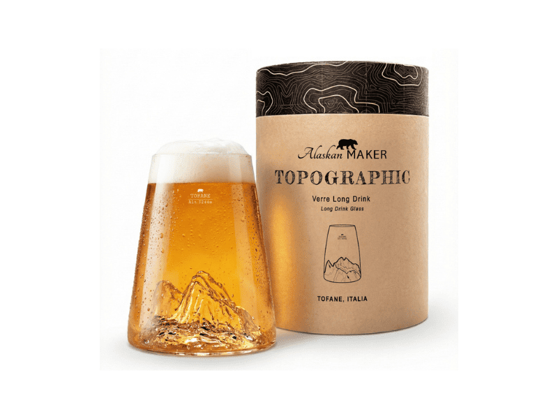 Verre design topographique "Mont Tofane"